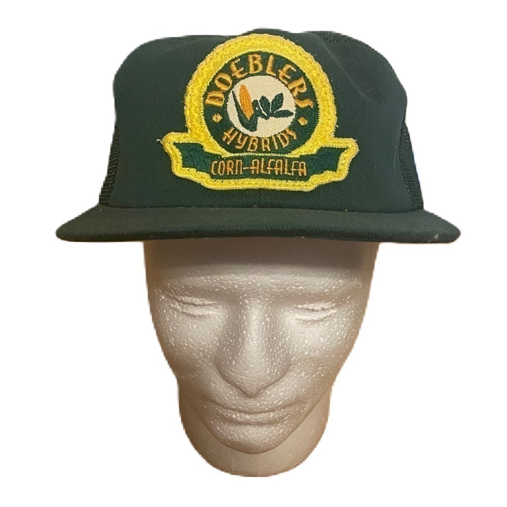 Vintage Doebler’s Hybrids Corn Alfalfa Patch Trucker Hat K Products Mesh Back